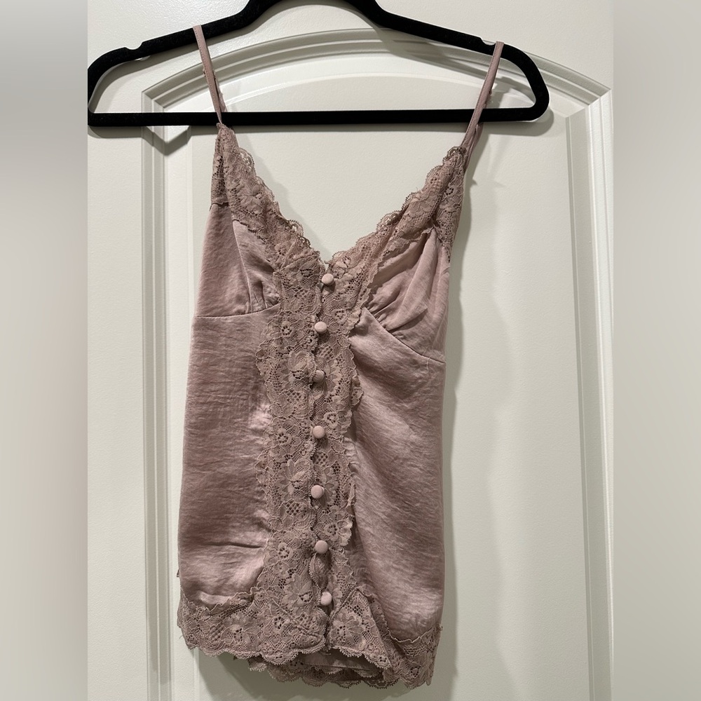 VICI Lace Trim Purple Tank Top Size Medium